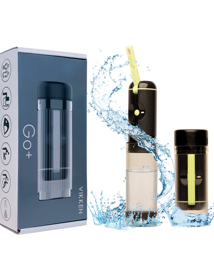 Bidet Sprayer Product in Green. Two versions of the product, one with the container attached and the other with the bidet inside the container. 